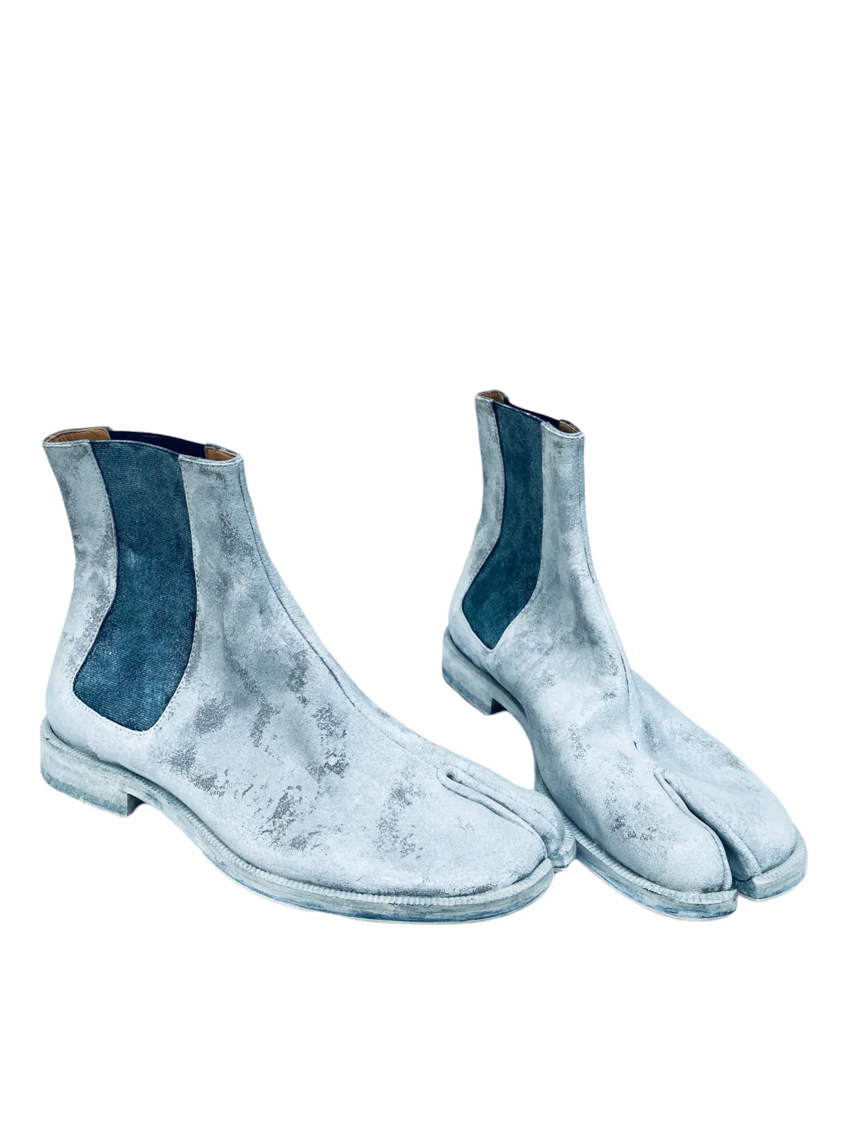 Painted Chelsea Tabi Boots White