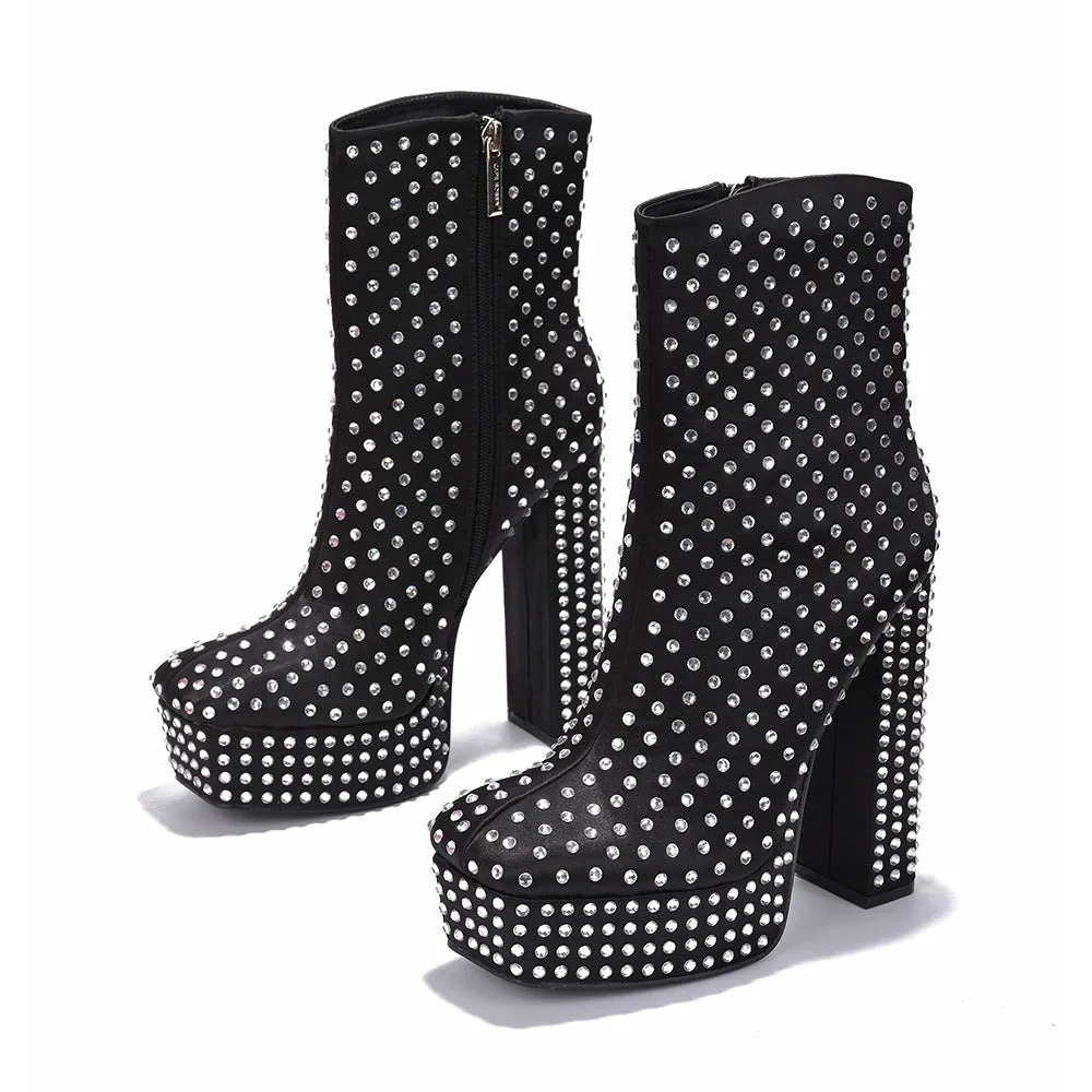 Platform Warner Boots Black