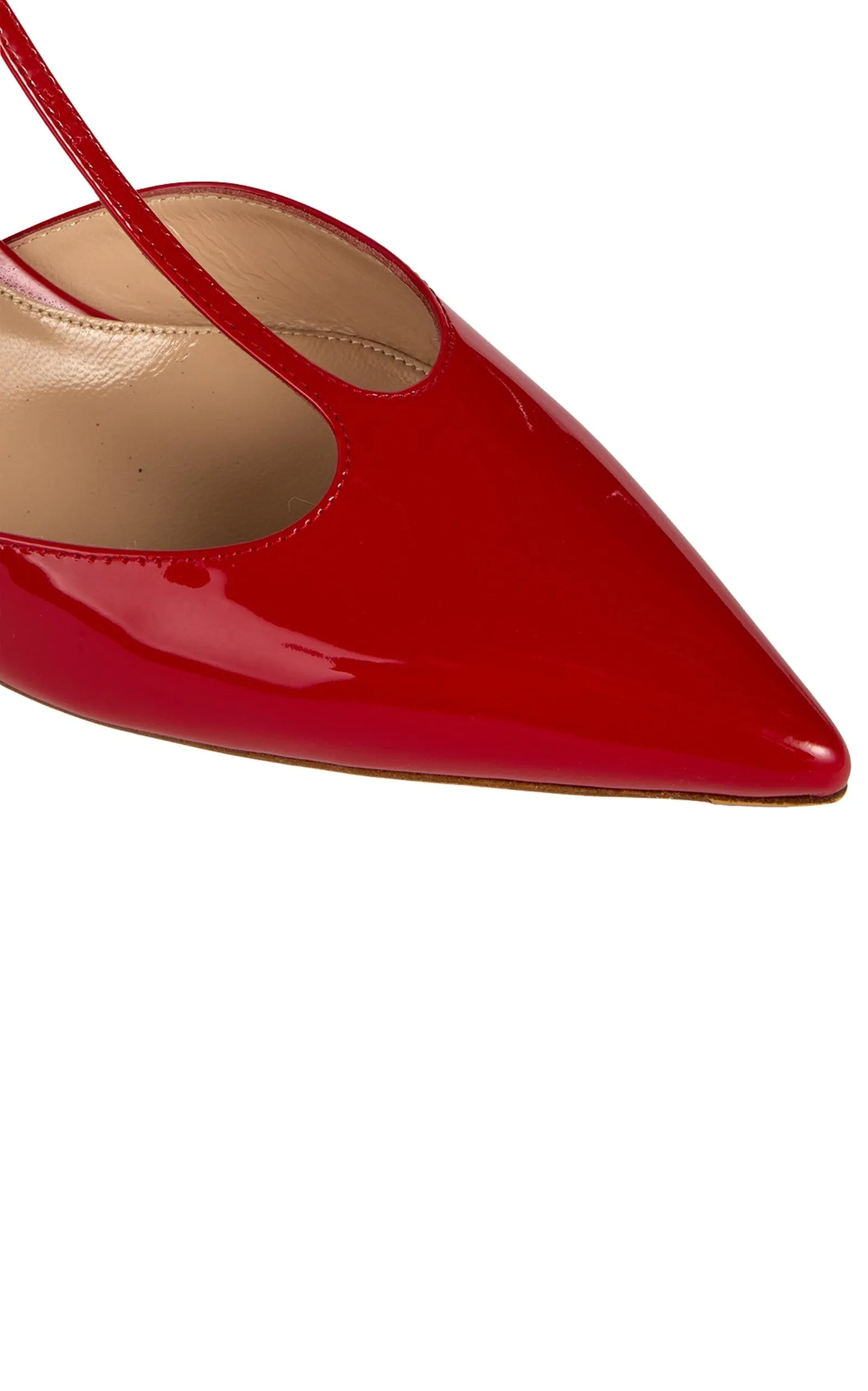 Ribbon T-bar Patent Leather Pumps