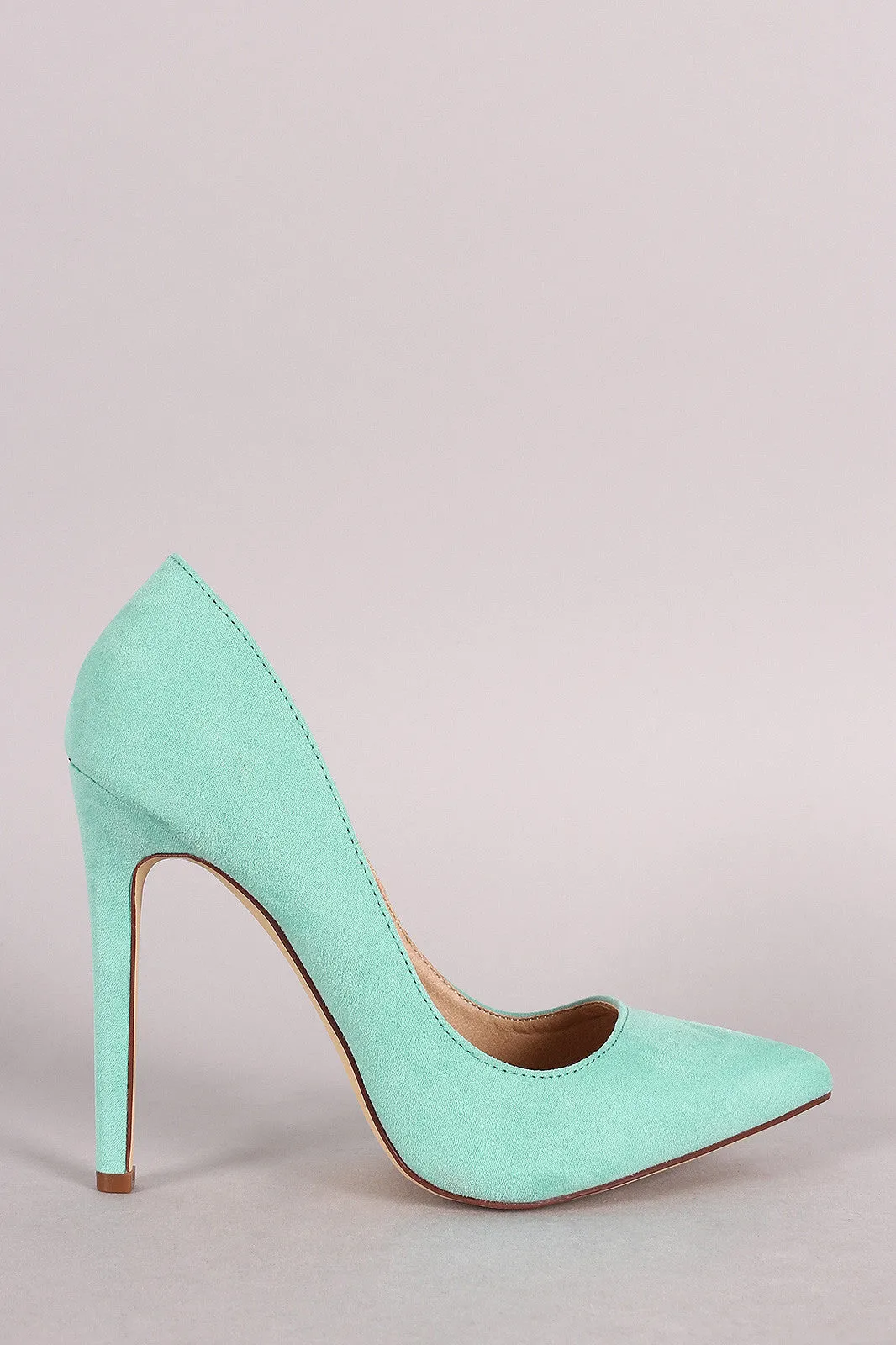 Suede Pointy Toe Stiletto Pump