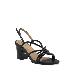 The Capri - Coal Vegan Leather 3 Block