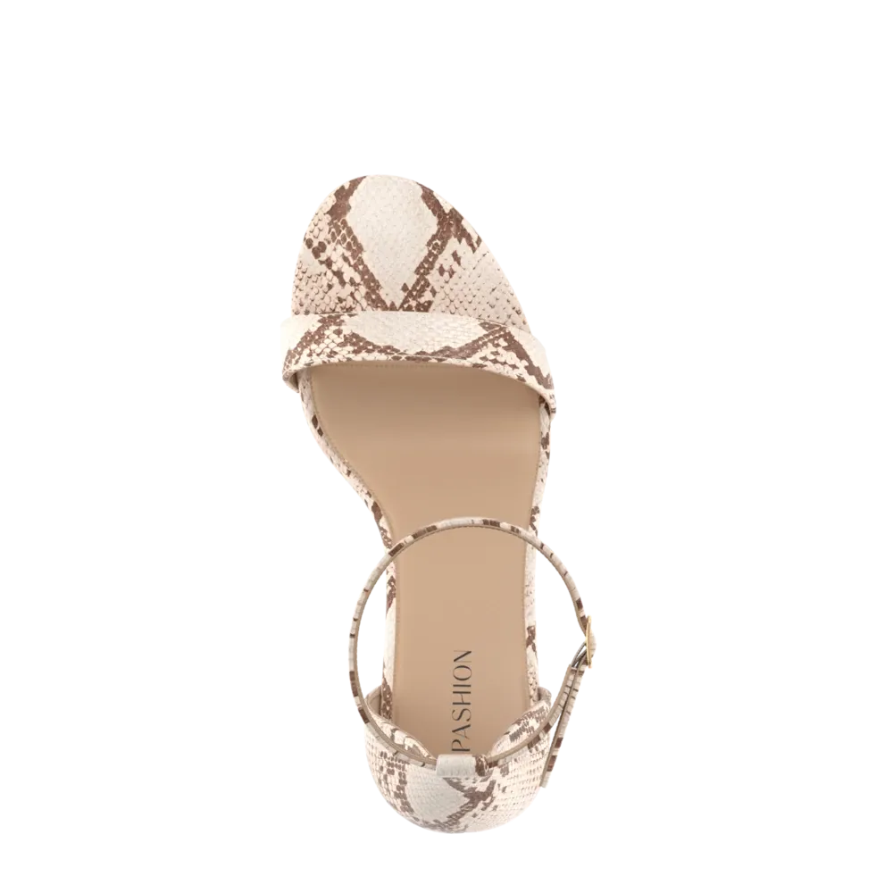 The Pashionista - Ivory Snakeskin 3 Block