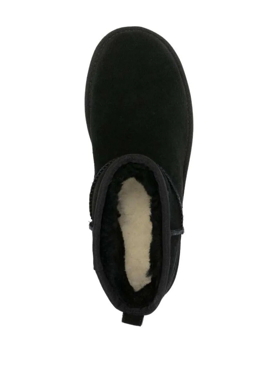 'Ultramini' Black Boots With Platform In Suede Woman