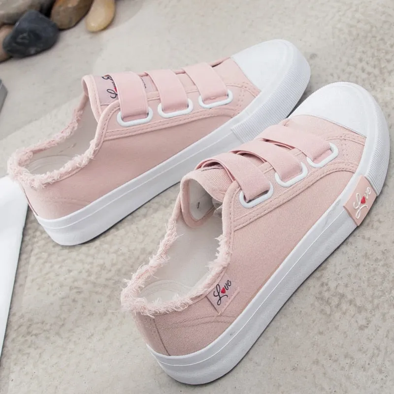 Women fashion Solid Superstar Loop Canvas